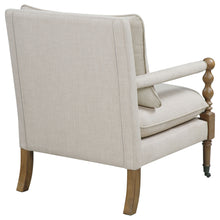 Load image into Gallery viewer, Dempsy Upholstered Accent Chair with Casters Beige

